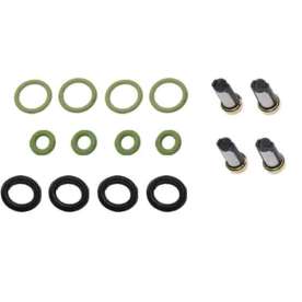 kit para bico injetor para vw gol power / fox (bico iwp170 / iwp176) - 4 filtros / 8 aneis / 4 guarda-pos
