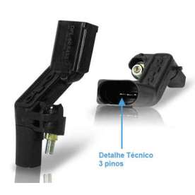 sensor de rotacao para vw fox / gol / parati / saveiro 1.0/1.6 8v - kombi 1.4 - polo 1.6 8v - audi a3 1