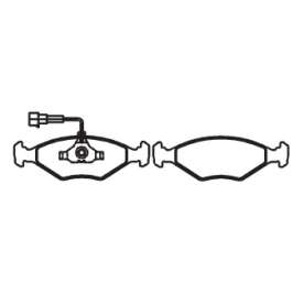 pastilha de freio para fiat - tipo 1.1, 1.4, 1.6, 1.7, 1.8, 1.9, 2.0 93 > 98 / ulysse 1.8 / 1.9 / 2.0 /