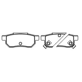 pastilha de freio para honda - civic iii 1.6i 16v coupe 87 > 91 / civic iv 1.4i 16v, 1.5i vtec-e, 1.6i,