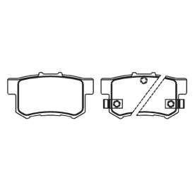 pastilha de freio para honda - civic vi 1.4i, 1.4is, 1.6i es, ls, 1.7i, 1.7i vtec  01> traseira