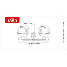 mangueira corrugada para bomba de combustivel - (bocal 7.5 / 7.5 - 230mm) - compri. 230mm