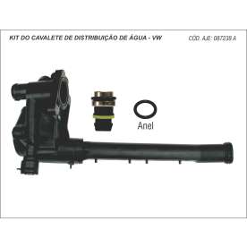cavalete distribuidor de agua para vw gol g3 1.0 8v (motor at) 2002 ate 2005 (sem ar quente)