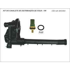 cavalete distribuidor de agua para gol g4 1.0 8v 2005 em diante parati g3 1.0 8v / 16v 2002 ate 2004 sem ar quente