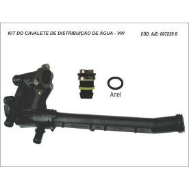 cavalete distribuidor de agua para gol g3 1.0 8v alcool 2002 ate 2005 com ar quente