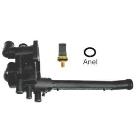 carcaca da valvula termostatica para fox polo e polo sedan 1.4 16v de 2002 em diante (kit do cavalete de distribuicao