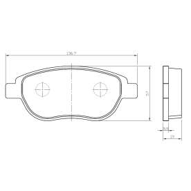 pastilha de freio para peugeot 207 307 citroen c3 ds3 c4 aircross (sistema girling)