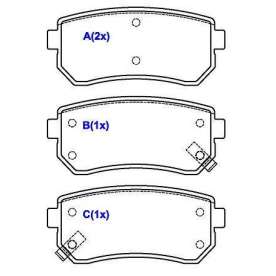 pastilha de freio para hyundai tucson  sonata  ix35  i30  kia sportage  cerato  rio freio traseiro