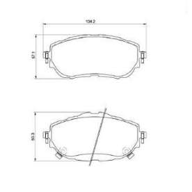 pastilha de freio para toyota corolla gli 1.8 16v 2015.../ corolla xei/altis 2.0 16v 2015... - sistema