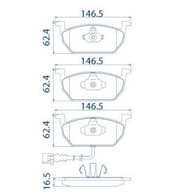 pastilha de freio para vw polo 200tsi 2017 em diante / virtus 200tsi 2018 em diante / polo gts 250tsi 2