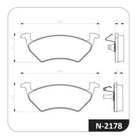 pastilha de freio para vw gol / voyage 1.0/1.6 2011 a 2017 / saveiro 1.6 2011 a 2017 - dianteira