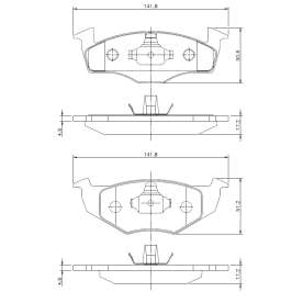pastilha de freio para fox 1.0 aro 13 2002 em diante golf 2.0 1.8 polo 1.0 16v 2002 em diante polo clas