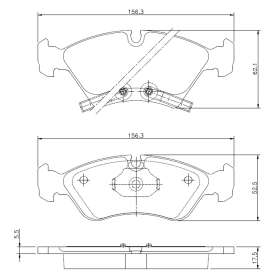 pastilha de freio para gm meriva 1.8 8v 2002 em diante / zafira 2.0 8v 2002 em diante