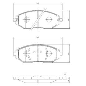 pastilha de freio para gm sonic / spin / cobalt 2012 em diante (sistema kdac)