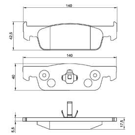 pastilha de freio para renault logan 1.0/1.6 2014 em diante