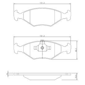 pastilha de freio para fiat palio siena 1.0 1.3 1.4 (sistema teves)