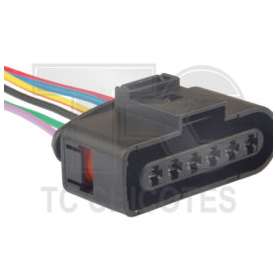 chicote reparo 6 vias para 106.1486 - chicote da bobina de ignicao vw gol / voyage / fox - terminal femea 2