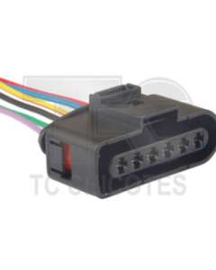 chicote reparo 6 vias para 106.1486 - chicote da bobina de ignicao vw gol / voyage / fox - terminal femea 2